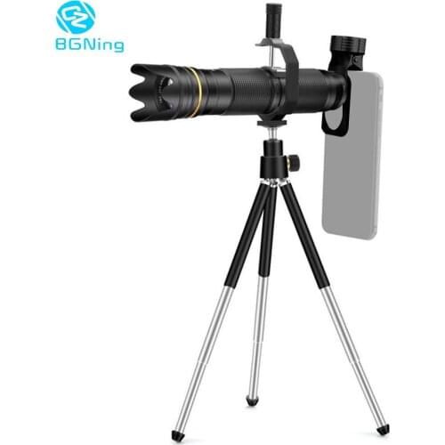 4K HD 22X / 36X / 16-36X Adjustable Optical Zoom Bluetooth Telescope Lens Tripod Mobile Phone Camera Lens External Telephoto Kit