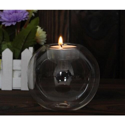 Romantic Crystal Glass Candle Holder Wedding Bar Party Home Decor Candlestick S