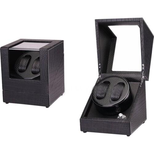 Super Discount Safe Automatic Watch Winder Case Box Leather Pattern remontoir montre automatique horloge winder montre enrouleur