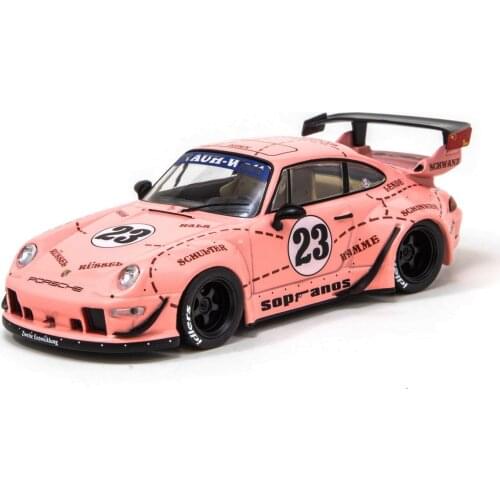 Tarmac Works 1:43 RWB 993 Sopranos #23 Pink Pig Diecast Car