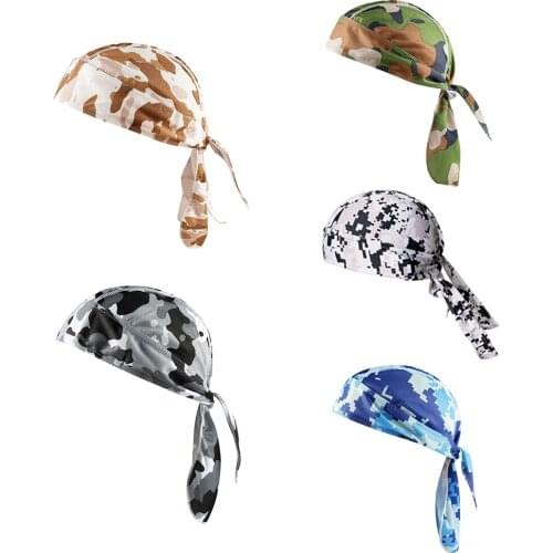 Cycling Cap Quick Dry Head Scarf Men Running Riding Bandana Headscarf Sports Pirate Cap Headband Men Head hat QHOE