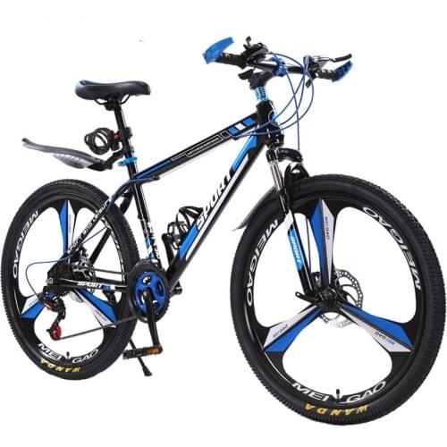 Double Disc Brake Bicycle Suspension Fork Rear Anti-Slip Bike for Adult or Teens Mountain Bike Aluminum Alloy Bicycle