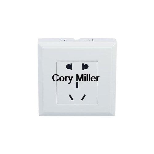 Screws Fixed 2 Pin US EU Socket 3 Pins AU Outlet Wall Mount Plate White