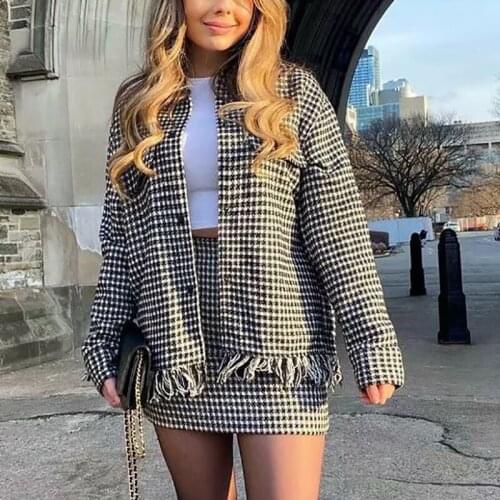 Oversize Women Twwed Tassel Jacket 2021 Spring-autumn Fashion Ladies Loose Coats Female Ruffled Shirt Coat Girls Chic Outerwear