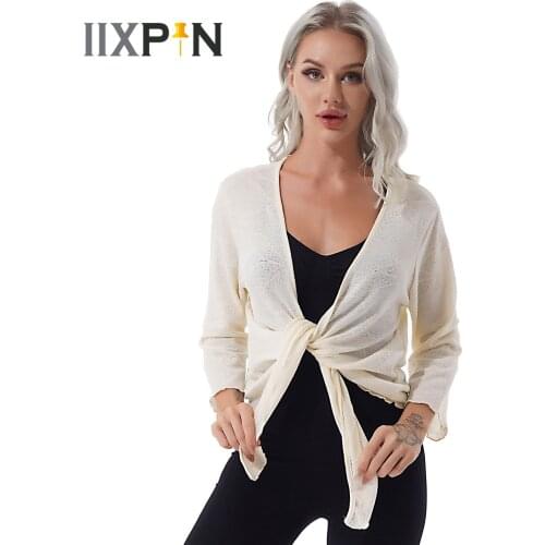 Womens Sheer Bolero Shrug Shawl Solid Color 3/4 Sleeve Open Front Ruffle Cardigan Fashion Cover Up Elegant Bridal Wedding Wraps