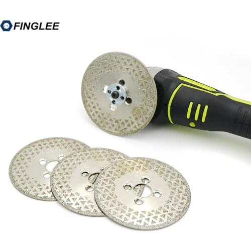 FINGLEE 1Pc of Electroplated diamond cutting grinding disc Single side coated diamond blade granite marble