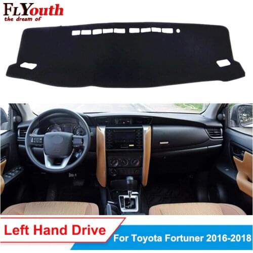Car Dashboard Cover Dashmat For Toyota Fortuner 2016-2018 Dash Mat Sun Shade Pad Carpet Anti-UV Non-slip Auto Car Styling 1Pc
