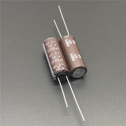 10Pcs/50Pcs 2200uF 10V NCC KY Series 10x30mm Low ESR 10V2200uF Aluminum Electrolytic Capacitor