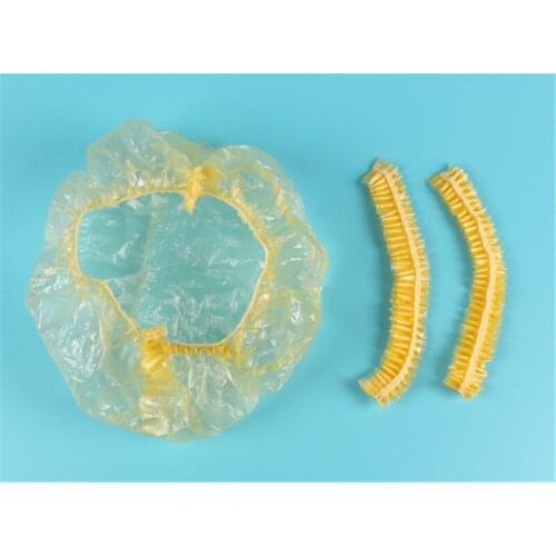 10 pcs/lot Disposable Elastic Shower Cap Hat Clear Spa Hair Salon Hotel Disposable Cap Products For Baths And Saunas Accessories