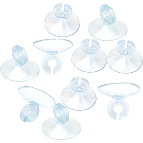 10 Pieces Airline Tube Holder Trachea Thermometer Sucker Oxygen Pump Fixed Clamp Clip Fish Tank Oxygen Tube Suction Cup