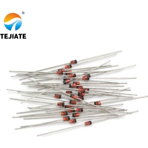 100PCS TEJIATE Diode D0-41 1W 1N4729 4736 4741 4743 4745 4748 4749 4750 4751 4752 4753 4754 4755 Plug-in Type Glass Zener Diodes
