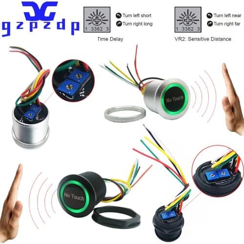 DC12V 24V IP68 Waterproof Time Delay Contactless No Touch Infrared Lock Exit Button Door Release Switch Sensor