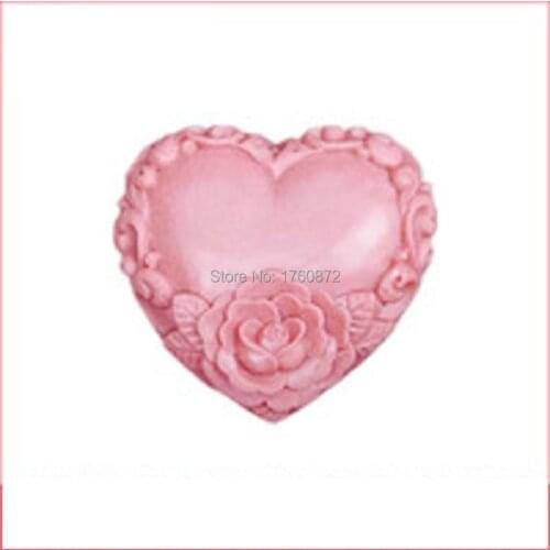Free shipping Valentines Day heart /rose Modelling soap mold silicone soap mold High quality Modelling mould Handmade soap mold