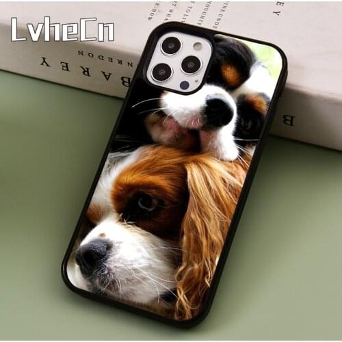 LvheCn Cavalier King Charles Spaniel Dog Phone Case Cover For iPhone 5 SE 2020 6s 7 8 Plus 11 12 Pro X XR XS Max Samsung S9 S10