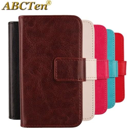 For Thomson Delight Th201 Case 5 inch Solid Color Leather Flip With Card Packet Bag Phone Case For Thomson Delight Th201 Funda