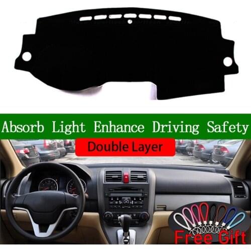 Double Layer Car Stickers For Honda CRV 2007 2008 2009 2010 2011 Dashboard Cover Car Accessories Interior Anti-UV Car Decals