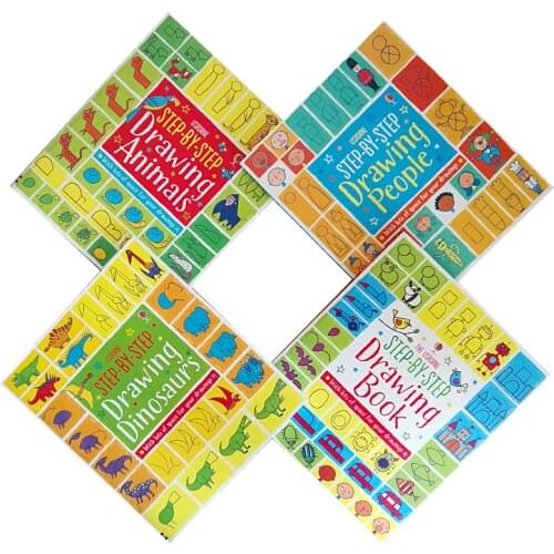 10 pcs/set My first English paint graffiti books I can draw Stick figure book for kids children gift