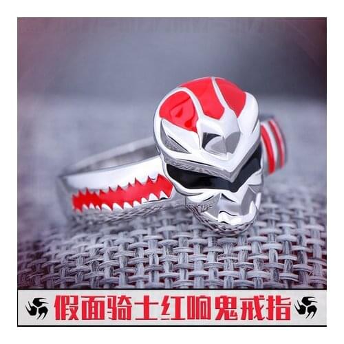 HOT Ring Masked Rider Hibiki 925 Sterling Silver Gift Finger Ring Adjustable Jewelry Cosplay Props Mens and womens rings