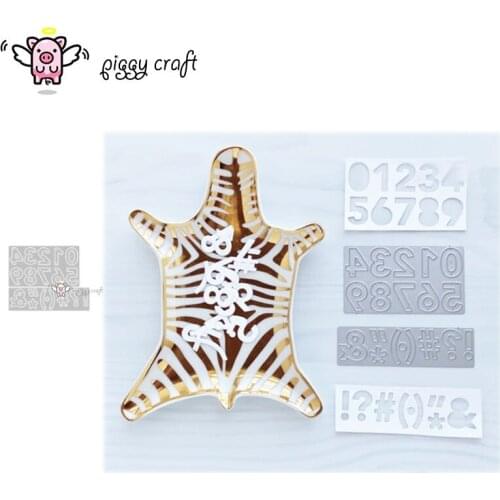 Piggy Craft metal cutting dies cut die mold Number symbol decoration Scrapbook paper craft knife mould blade punch stencils dies