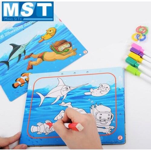 Reusable Magic Water Drawing Board Graffiti Book Childrens Early Education Coloring Books Creative Paintings Toys For Kids