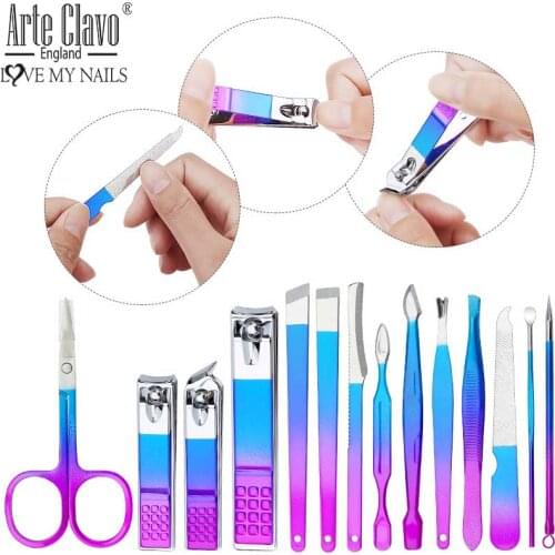 Arte Clavo New Manicure Nail Clippers Pedicure Set Stainless Steel Nail Clipper Beauty Tools Travel Hygiene Kit Nail Cutter Tool