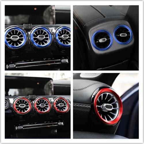 70pcs Car Air Condition Air Vent Outlet Ring Cover Trim Decoration Sticker for Mercedes Benz New A class A200L GLB200 A180L