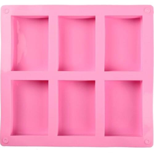 New Silicone Pudding Candy Mold 6 Cavity Square Silicone Mold Supplies Craft Soap Soap Mould Decorating Handmade Candle M