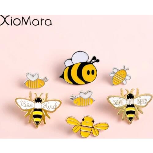Bee Enamel Pins Collection Bee Kind Inspirational Badge Save The Bee Motivational Honey Bee Pin Quote Lapel pin Animal Brooch