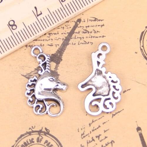 14pcs Charms horse head 26x15mm Antique Pendants,Vintage Tibetan Silver Jewelry,DIY for bracelet necklace