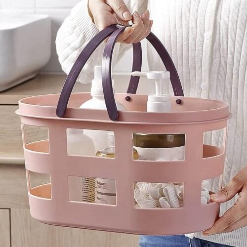 Portable Shower Caddy Tote Plastic Basket with Handle Storage Organizer