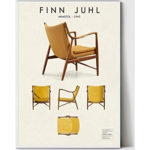 Finn Juhl poster, Scandinavian design poster, Finn Juhl design chair, Danish furniture poster, Finn Juhl, design chairs