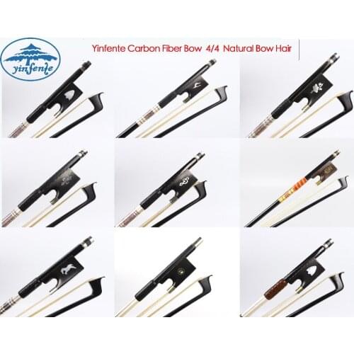 Professional Carbon Fiber Violin Bow 4/4 Full Size Ebony Wood Natural Bow Hair
