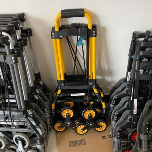 Six-wheeled stairs climbing truck up and down stairs artifact household trailer foldable luggage small cargo truck