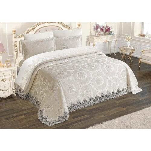 French Laced Gonca Bridal Set Cream