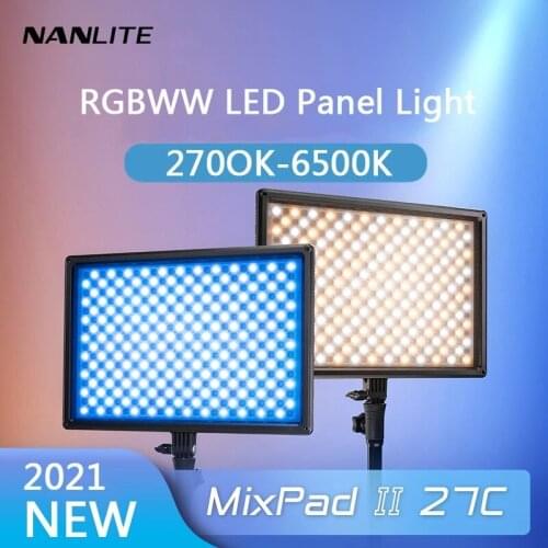 Nanguang Nanlite Mixpad 27/Mixpad 11 LED RGB Panel Light 3200K-5600K Dimmable 14 inch Photography Fill lighting RGB Soft Light