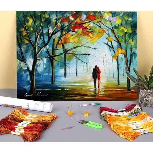 The Warmth Feelings Printed Canvas 11CT Cross Stitch Full Kit DIY Embroidery DMC Threads Knitting Handicraft Painting Decor