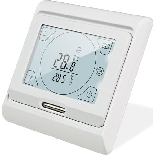 Digital Touch Screen Floor Heating Thermostat Weekly Programmable 16A AC 230V Temperature Control Regulator With LCD Backlight
