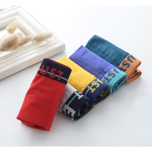5pcs/lot Boys Underwear Children Panties Boys Cotton Boxer Shorts Childrens Panties Kids Underwear For 2-16 years BU019