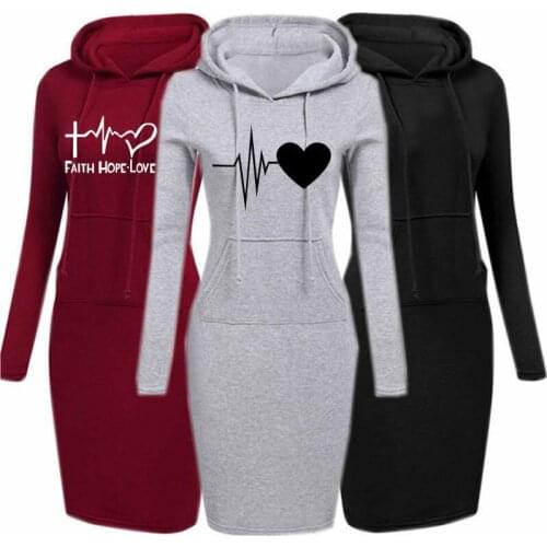 Spring Autumn Women Hoodies Long Sweatshirts Dress Patchwork Causal Fashion Female Pullovers Hoodie Tops Woman Clothing
