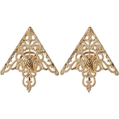 Vintage Crown Hollow Pattern Shirt Collar Brooch Pin Corner Buckles For Men Women Corner Shirt Blouse Clothing Accessories