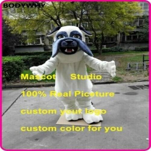 High quality Cosplay Bulldog Mascot Cartoon Costume Suit Party Game Dress Outfit Christmas Halloween Adult Free Shipping