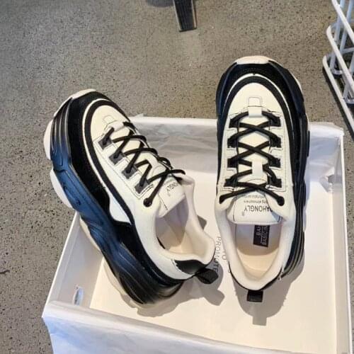 2021 New Fashion Chunky Sneakers Women Shoes Designer High Sole Dad Sneakers Platform Comfort Casual Shoes Woman basket femme