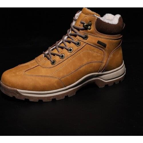 Winter Snow Boots Men lace up Warm Plush Boots High Top Shoes outdoor Chaussure Mans Casual Shoes Footwear Male Sneakers