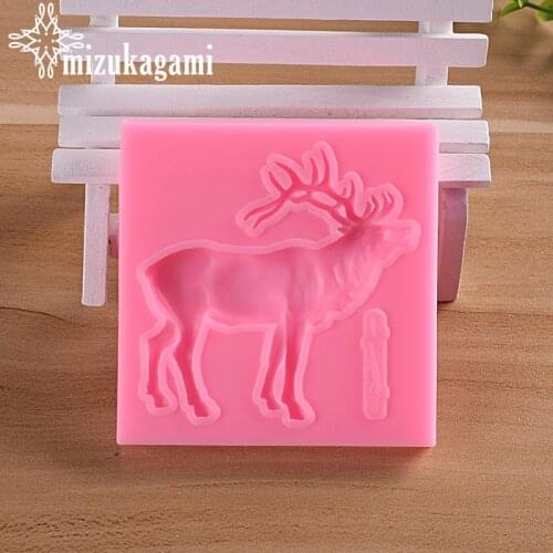 1PCS UV Resin Jewelry Liquid Silicone Mold Deer Shape Resin Molds For DIY Cake Chocolates Bake Tool Making Jewelry Accessory