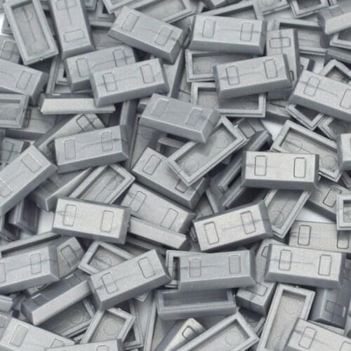 100pcs Cash Dollar Bill City Gold Silver brick Accessories Building Blocks Printed Tile MOC Toy For Children Friends 3069