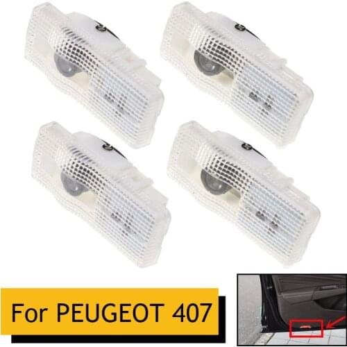 2 pièces LED voiture porte lumière Logo projecteur Laser lampe verser PEUGEOT407 2008-2010 accessoires