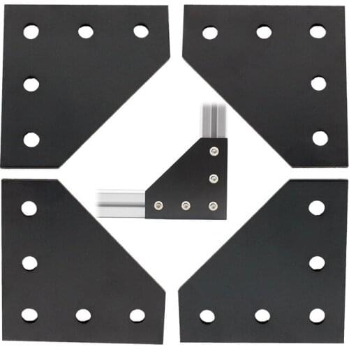 4 PCS Joint Plate, Surface Anodic Oxidation L/T Shape Corner Bracket Plate Outside Joining Plate for 20 Series Aluminum Profile