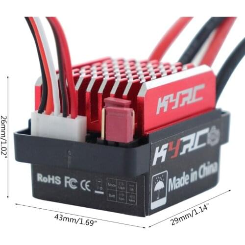 60A Brushed Motor ESC Electrical Speed Controller for 1/ 10 RC Car Buggy F1CB