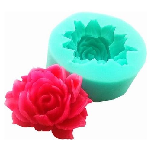 Free Shipping Rose / Flower 26mm Silicone Mold for Fondant, Cake Decorating Chocolate Cookie Soap Fimo Polymer Clay Resin ZW650