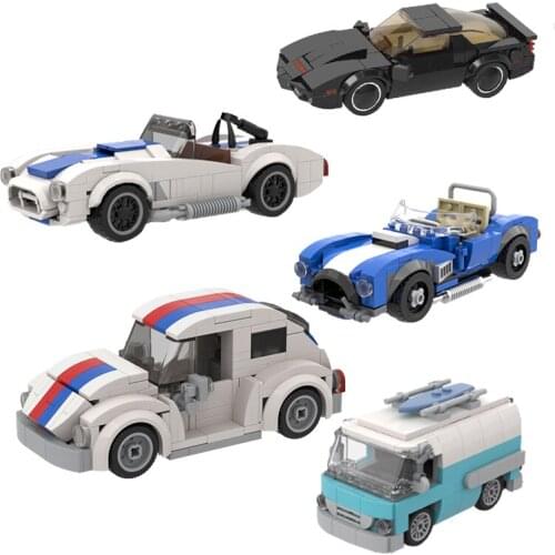Buildmoc Technical Movie Car Surfer Van Truck Knight Rider MOC Model Building Blocks Toys for Children DIY Car Toy Kids Gifts